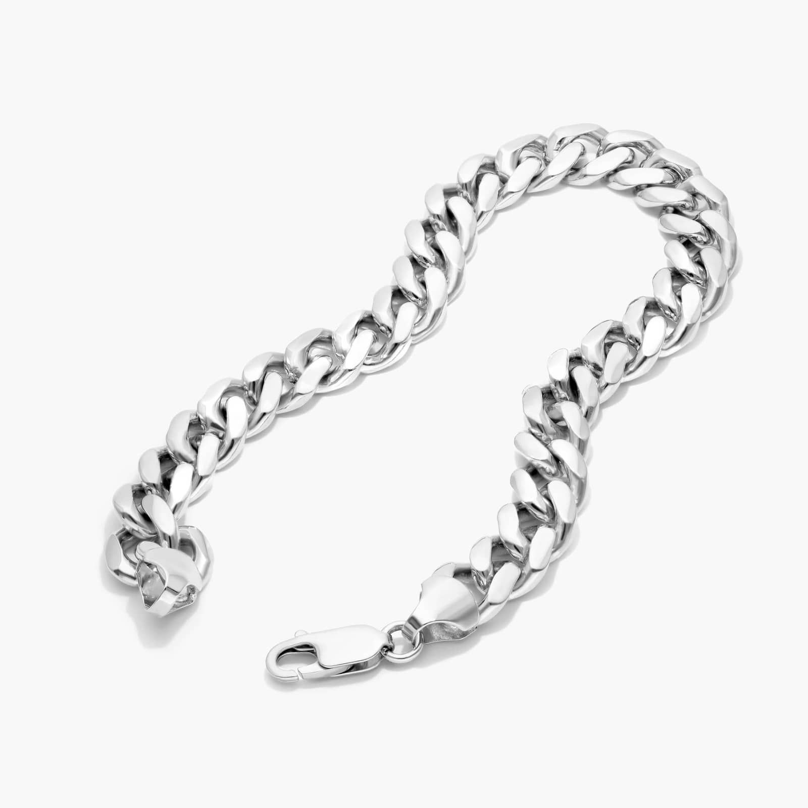 Miami Cuban Bracelet In  Sterling Silver (8.5")
