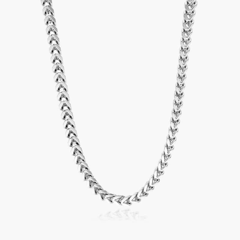 Sterling Silver 2.5mm Round Franco Chain Necklace - 20 inches