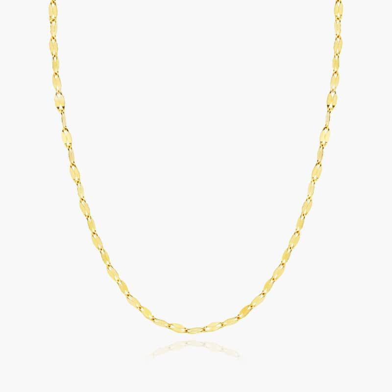 14K Yellow Gold 1.45mm Forzentina Chain Necklace - 18 inches
