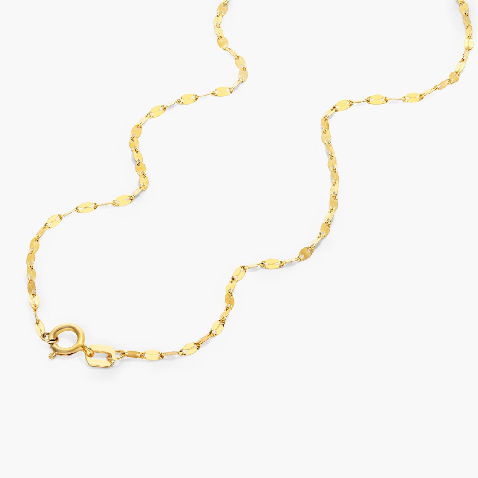 14K Yellow Gold 1.45mm Forzentina Chain Necklace - 18 inches