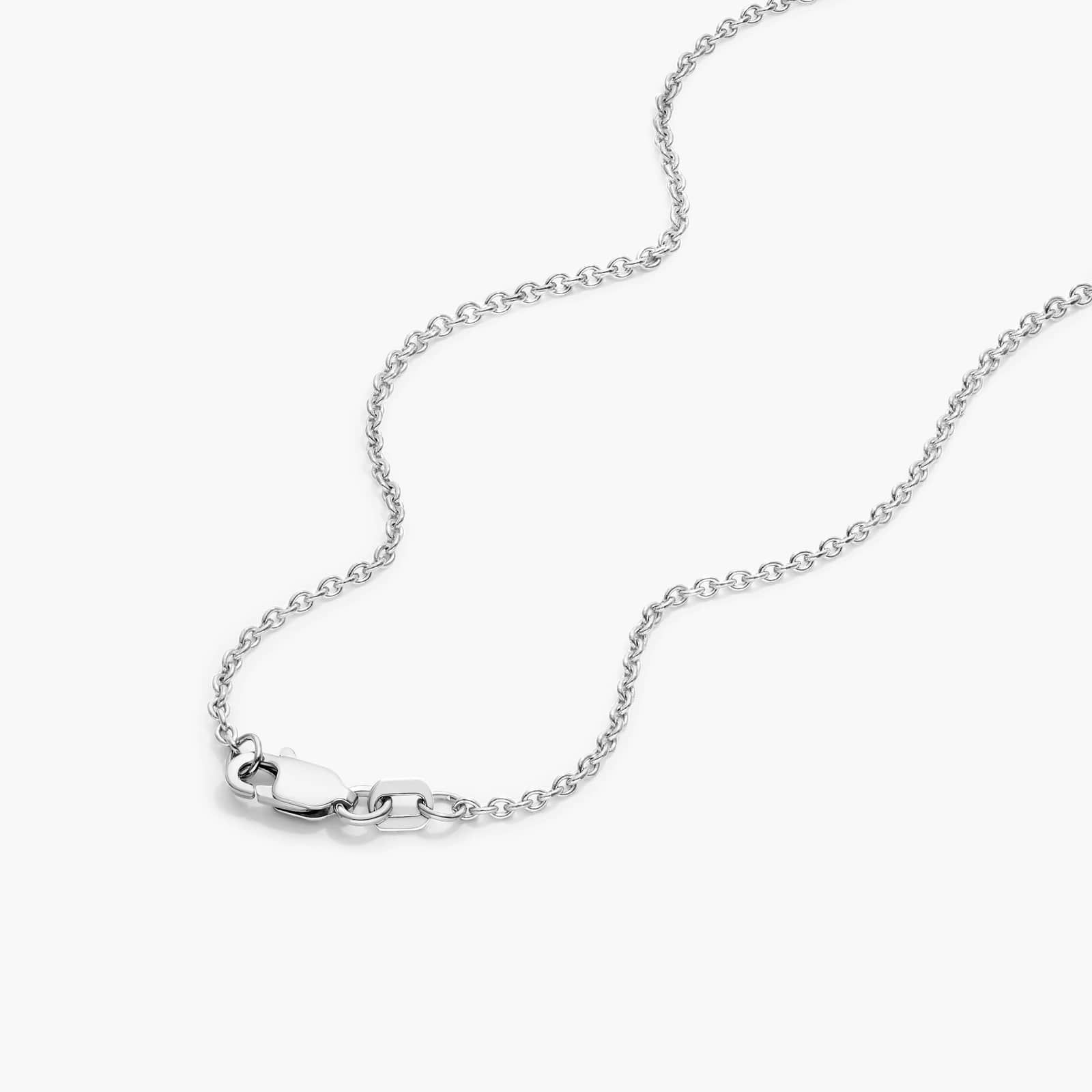 14K White Gold 1.5mm Cable Chain Necklace - 18 inches
