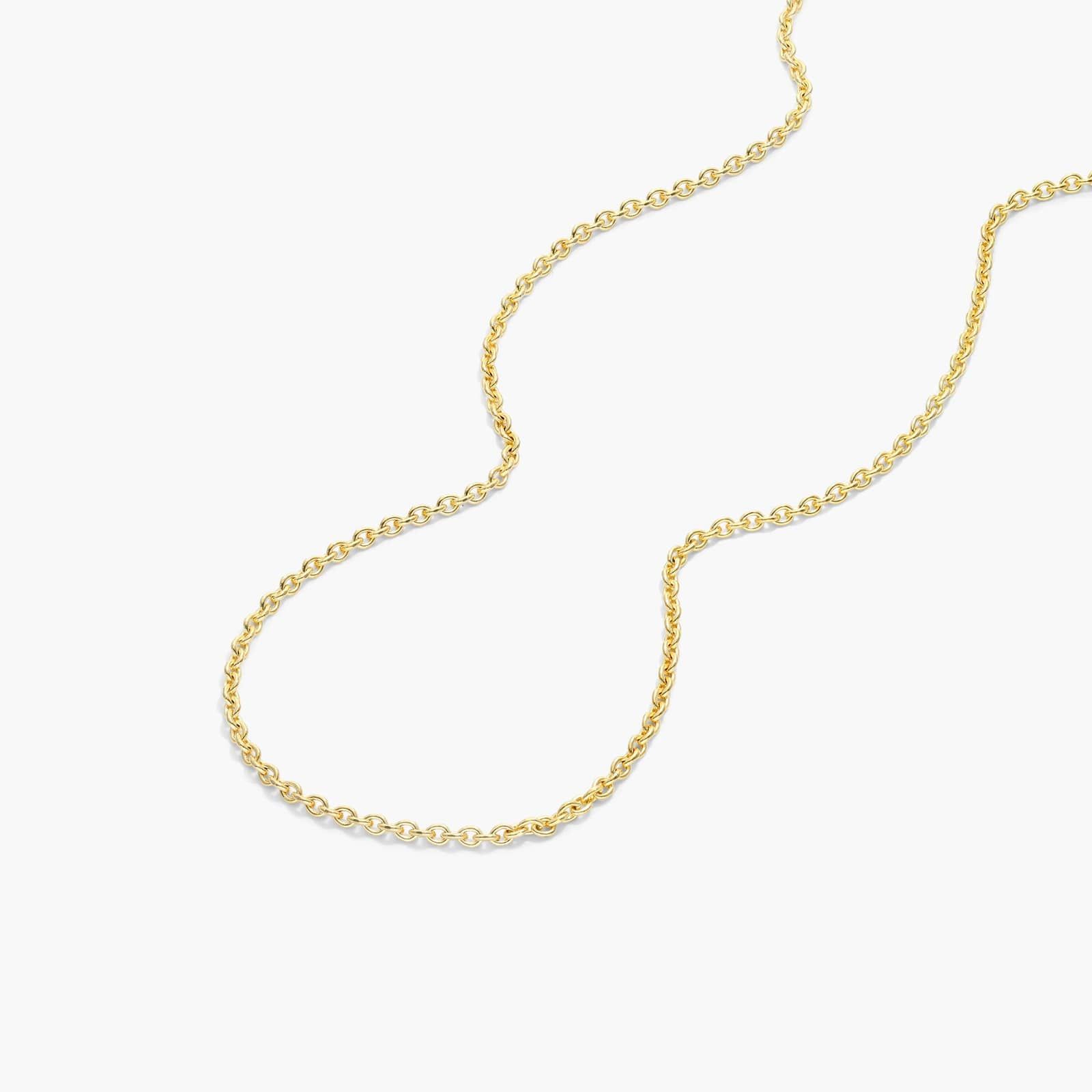 14K Yellow Gold 1.5mm Cable Chain Necklace - 18 inches