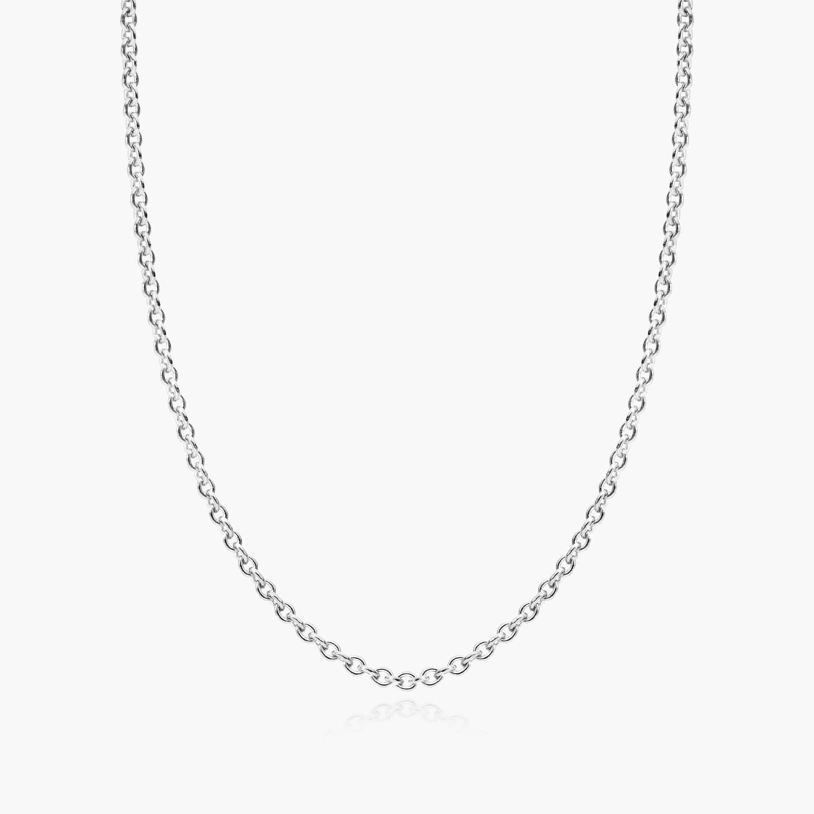 Extendable Cable Chain in 14k White Gold (1.20 mm) main image 0
