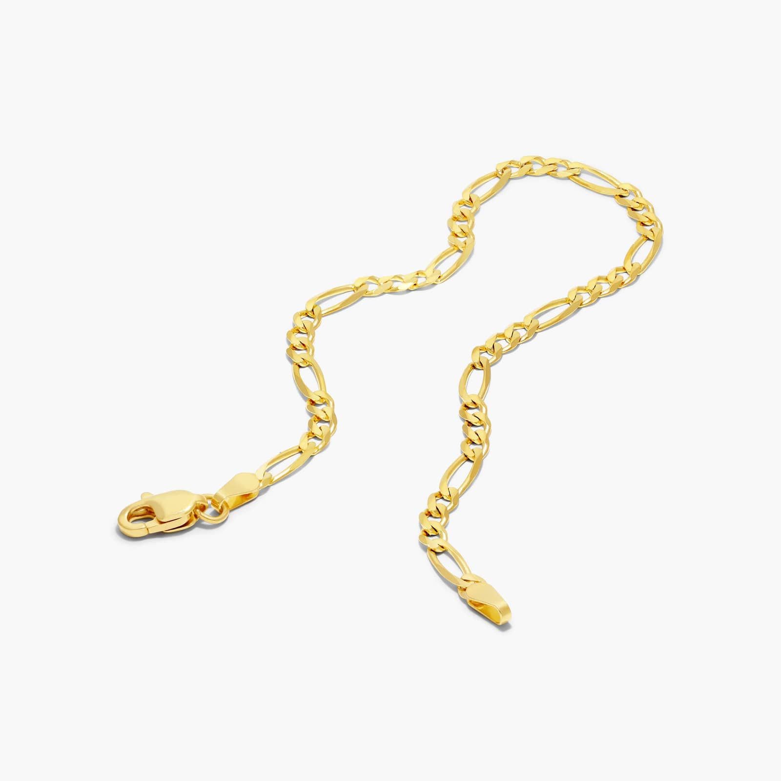 Figaro Chain Bracelet In 14K Yellow Gold (7")