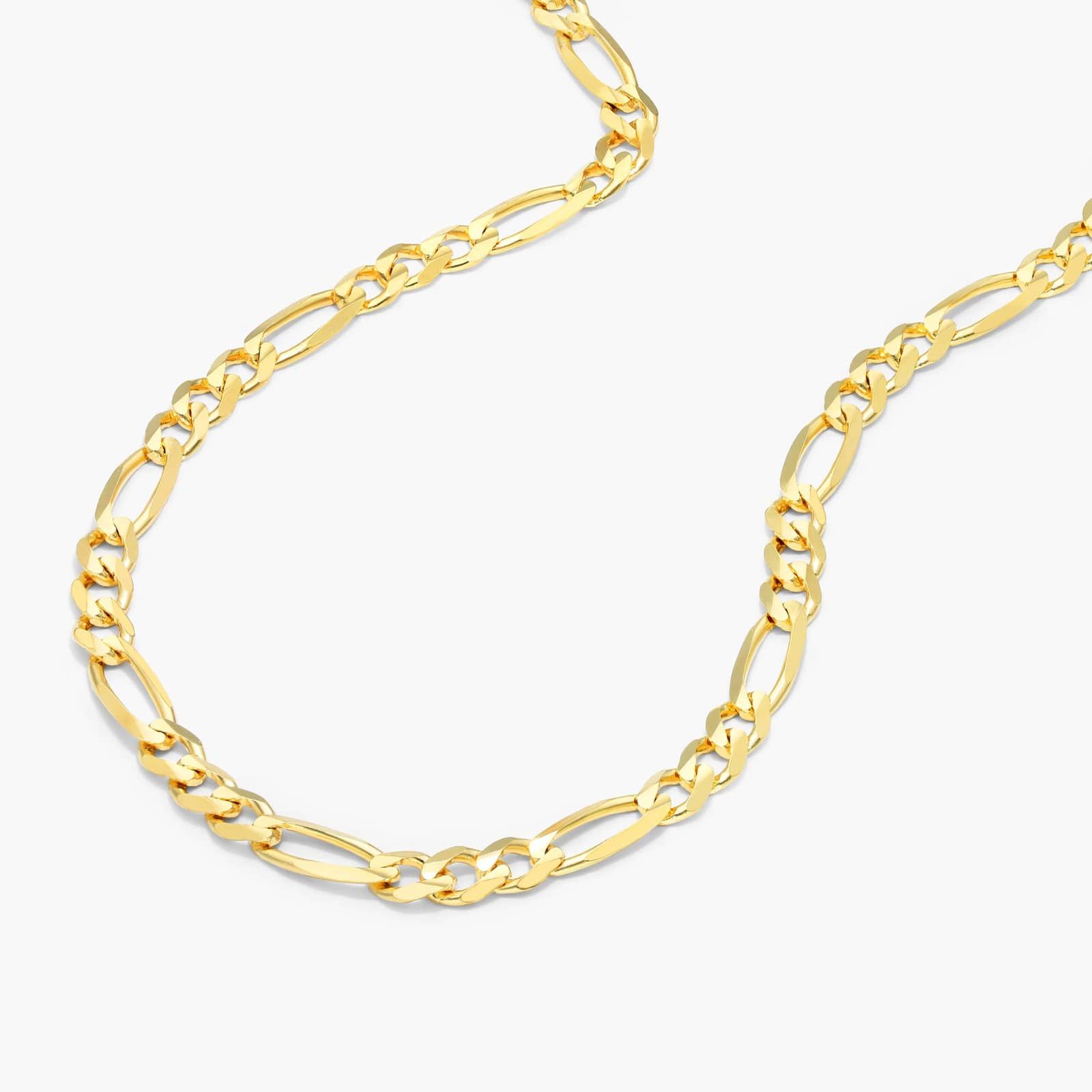 14K Yellow Gold 3mm Figaro Chain Necklace - 18 inches