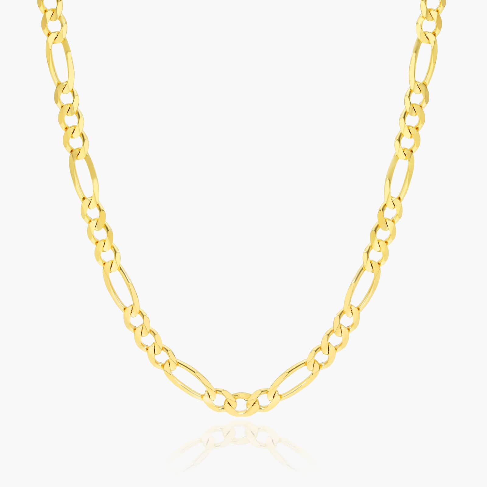 14K Yellow Gold 4.5mm Figaro Chain Necklace - 22 inches-95280i220y14