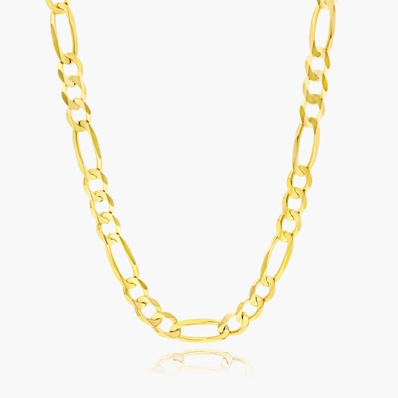 14K Yellow Gold 6mm Figaro Chain Necklace - 24 inches