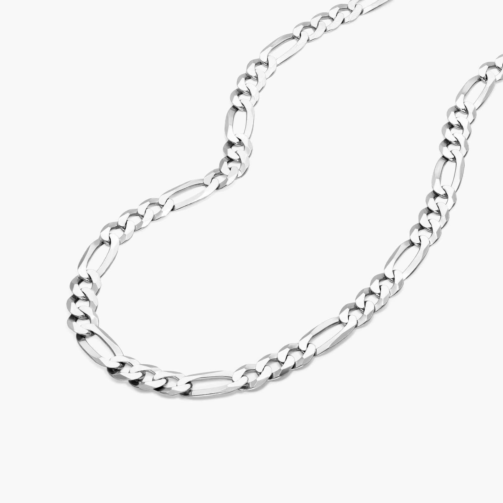 Sterling Silver 5.5mm Figaro Chain Necklace - 18 inches