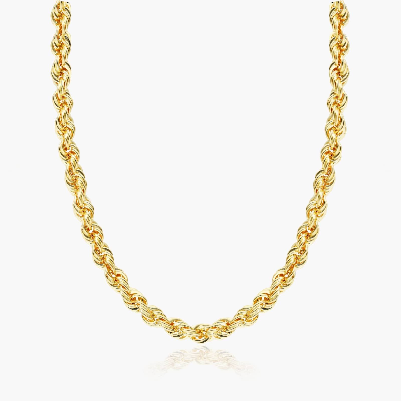 Jewelry Chains Mens 14k Solid Gold Rope Chain 14k Yellow Gold Mens