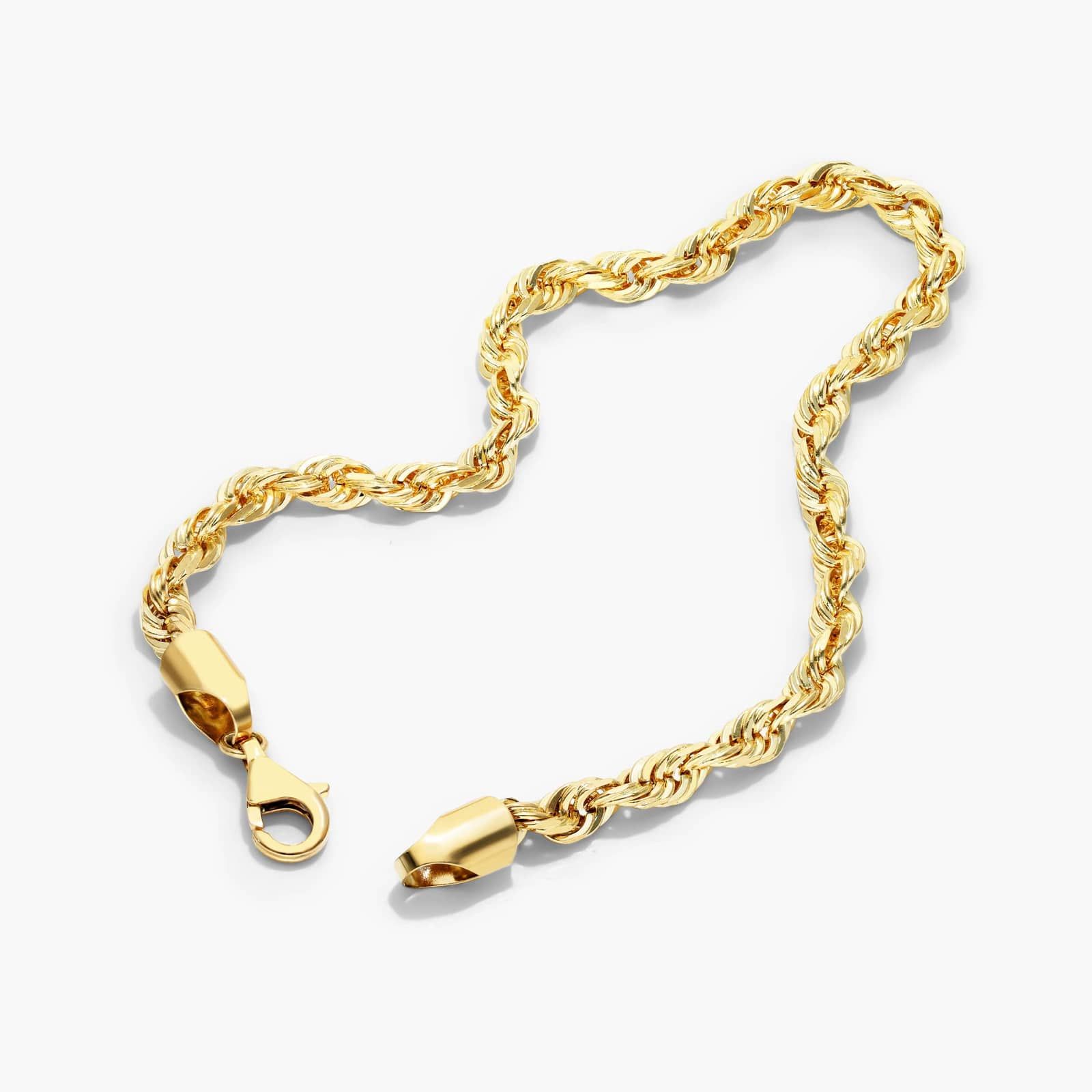 Solid Rope Chain Bracelet In 14K Yellow Gold (8")