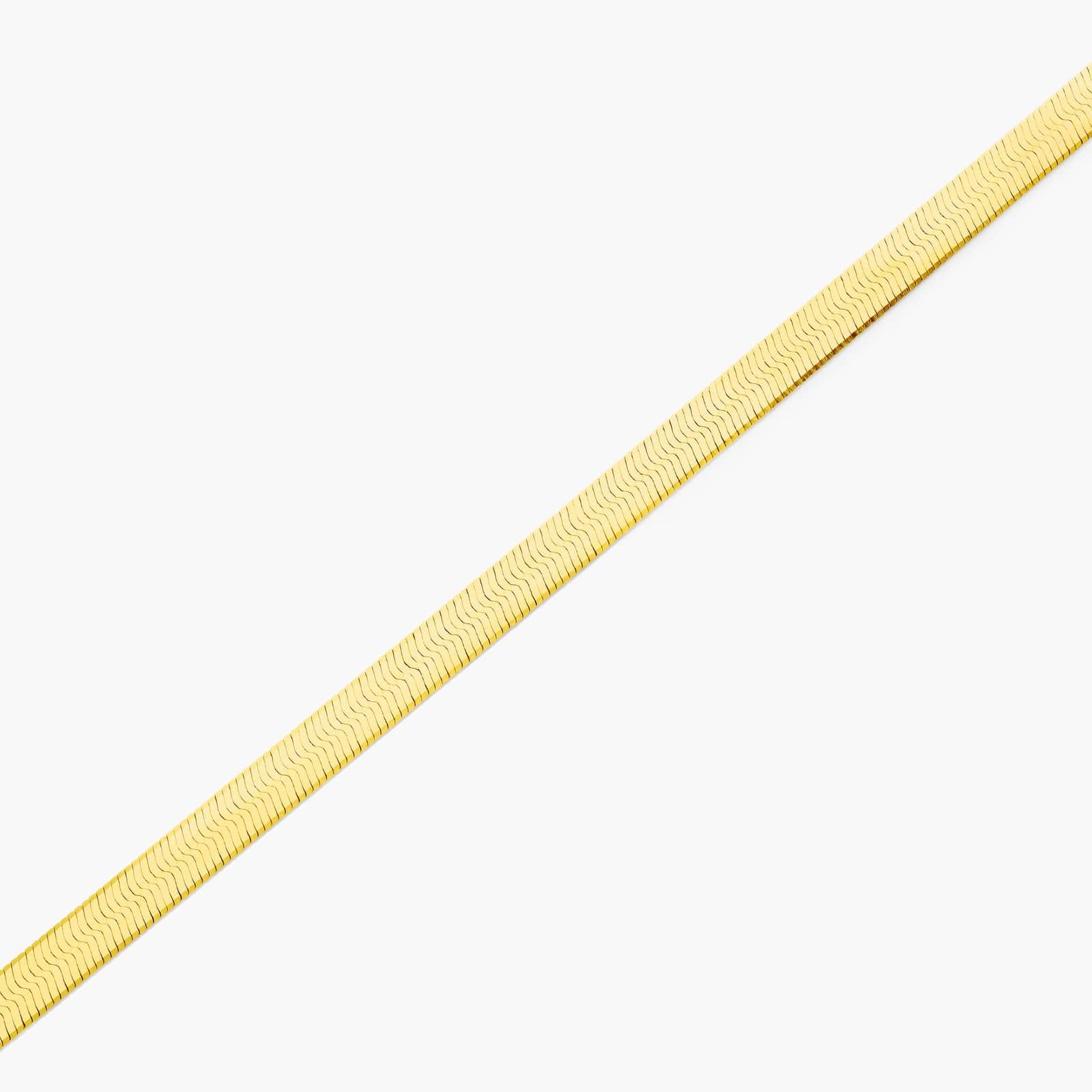 Herringbone Chain Bracelet In 14K Yellow Gold