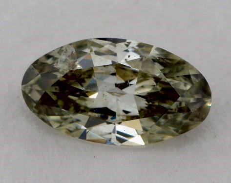 GIA 0.44 Carat Fancy Grayish Yellowish Green-CO Oval Cut Diamond