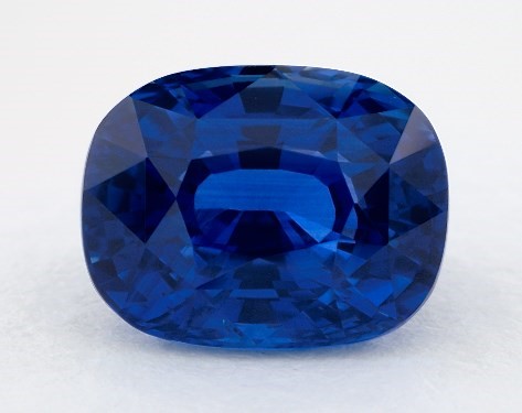 This 4.07 Cushion Blue Sapphire is sold exclusively by James Allen 