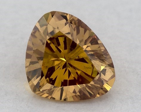 GIA 0.26 Carat Fancy Intense Orange Orange-SI1 Heart Shaped Diamond