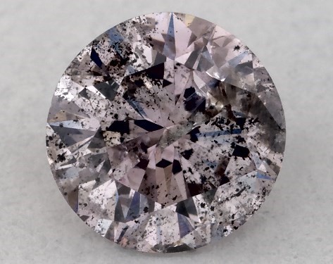 GIA 0.30 Carat Fancy Grayish Pink Purple-CO Round Cut Diamond