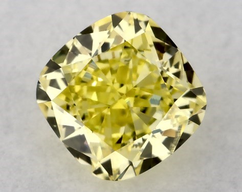 IGI 0.71 Carat Fancy Intense Yellow-VS1 Cushion Cut Lab-Grown Diamond