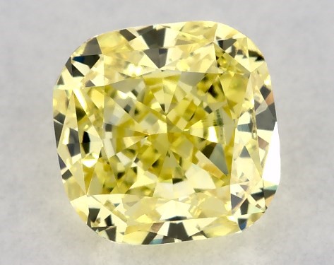 IGI 0.79 Carat Fancy Intense Yellow-VVS2 Cushion Cut Lab-Grown Diamond