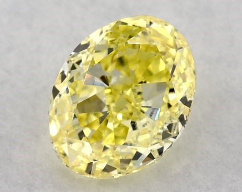 IGI 0.70 Carat Fancy Intense Yellow-VS1 Oval Cut Lab-Grown Diamond