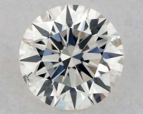 This 0.3 carat round diamond I color SI2 clarity has Excellent proportions and a diamond grading report from GIA