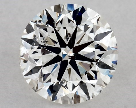 GIA 1.00 Carat H-I1 Very Good Cut Round Diamond