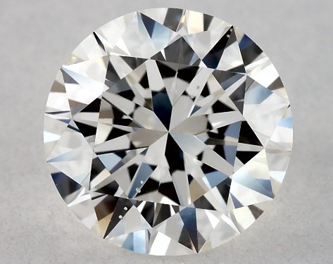 This 0.9 carat round diamond G color SI1 clarity has Excellent proportions and a diamond grading report from GIA