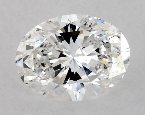 This 1.5 carat oval diamond E color SI2 clarity has Good proportions and a diamond grading report from GIA