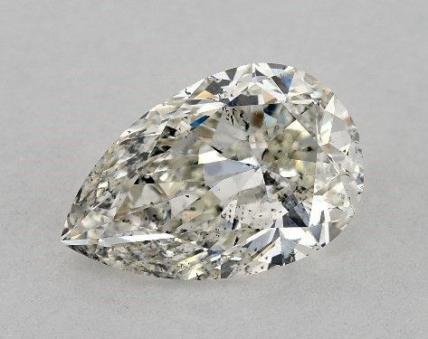 This 1.27 carat pear diamond J color SI2 clarity has Very Good proportions and a diamond grading report from GIA