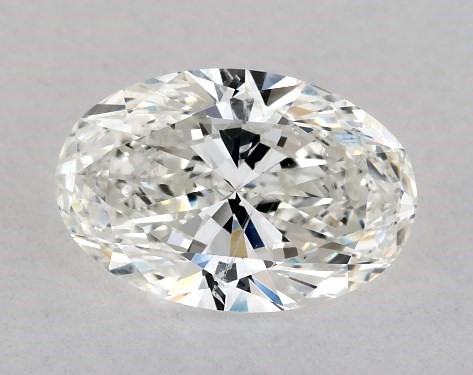This 1.55 carat oval diamond H color SI2 clarity has Ideal proportions and a diamond grading report from GIA
