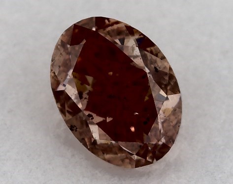 GIA 0.50 Carat Fancy Brown Orange-I1 Oval Cut Diamond