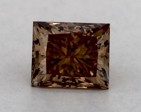 GIA 0.51 Carat Fancy Orange Brown-I1 Princess Cut Diamond