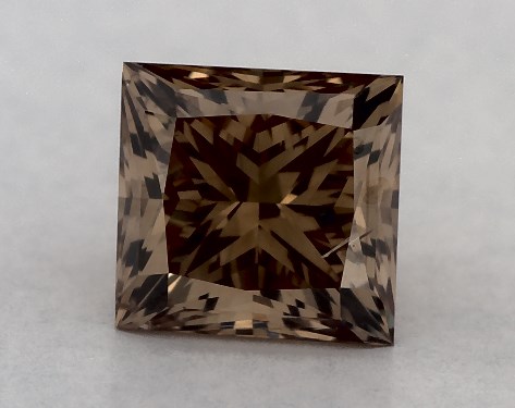 GIA 0.55 Carat Fancy Orange Brown-SI1 Princess Cut Diamond