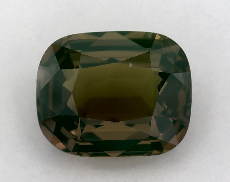 2.93 Carat Cushion Natural Green Sapphire