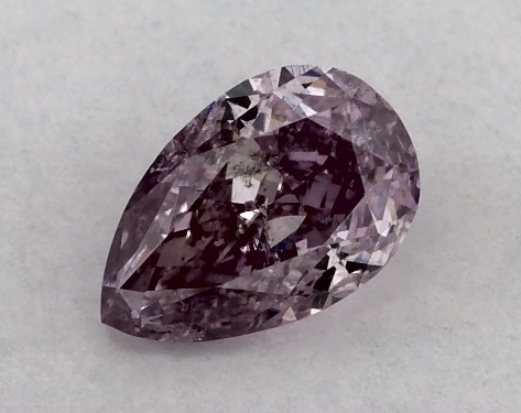 GIA 0.32 Carat Fancy Intense Pink Purple-I1 Pear Shaped Diamond