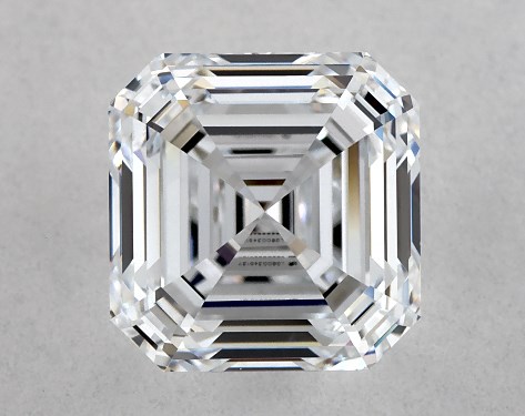 This Lab-Grown diamond 2.02 carat asscher E color VVS2 clarity has Good proportions and a diamond grading report from IGI