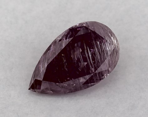 GIA 0.39 Carat Fancy Intense Pink Purple-CO Pear Shaped Diamond