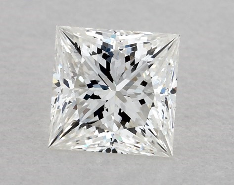 This 0.9 carat princess diamond G color VS2 clarity has Ideal proportions and a diamond grading report from GIA