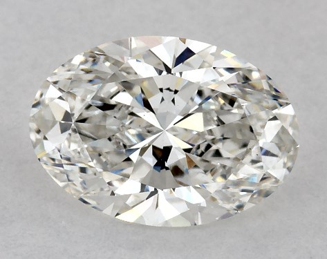This Lab-Grown diamond 1.45 carat oval F color VS1 clarity has Ideal proportions and a diamond grading report from IGI