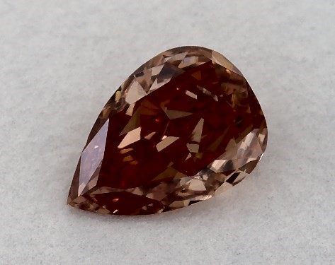 GIA 0.28 Carat Fancy Brown Orange-CO Pear Shaped Diamond
