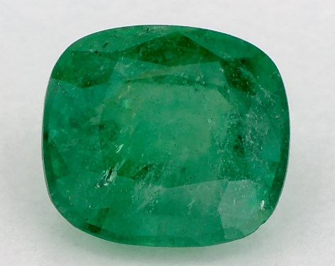 2.29 Carat Cushion Natural Green Emerald