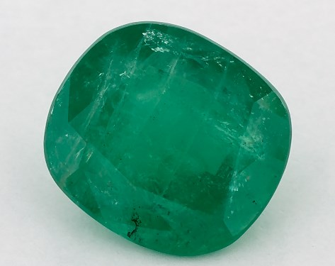 2.33 Carat Cushion Natural Green Emerald