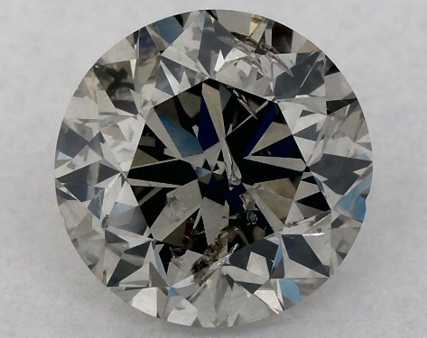 GIA 2.00 Carat Fancy Gray-I1 Round Cut Diamond