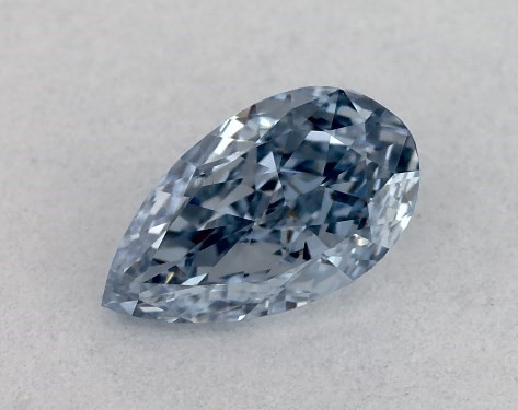 GIA 0.25 Carat Fancy Intense Blue-SI1 Pear Shaped Diamond