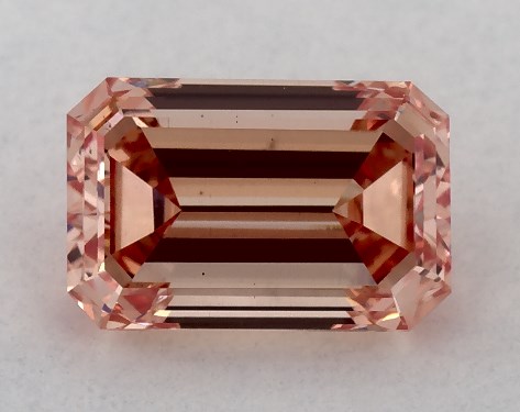 IGI 1.64 Carat Fancy Orangy Red-VS2 Emerald Cut Lab-Grown Diamond