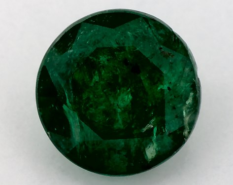3.64 Carat Round Natural Green Emerald