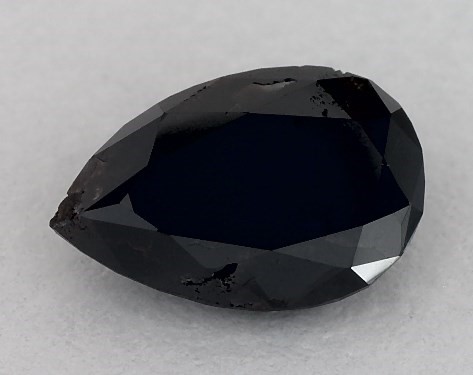 GIA 0.60 Carat Fancy Black-CO Pear Shaped Diamond
