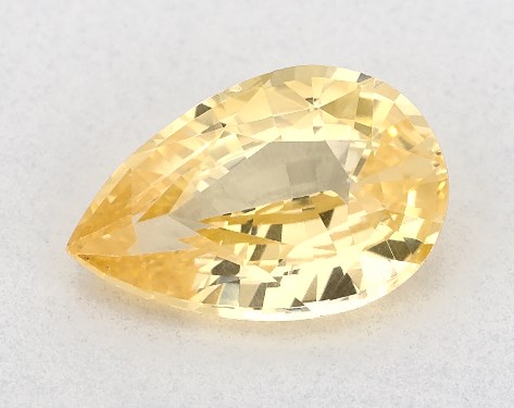 2.61 Carat Pear Natural Yellow Sapphire