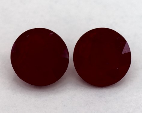 2.07 Total Carat Weight Round Natural Rubies