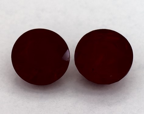 2.49 Total Carat Weight Round Natural Rubies