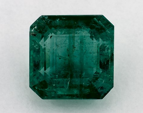 3.28 Carat Asscher Natural Green Emerald