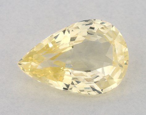 2.61 Carat Pear Natural Yellow Sapphire